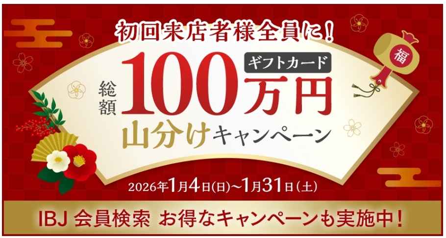 2026年1月結婚相談所パートナーエージェントの割引キャンペーン情報説明イメージ画像